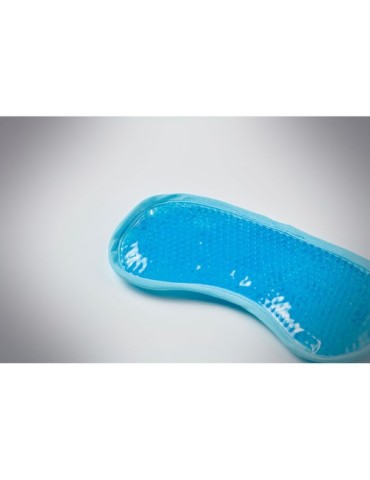 Masque réversible rafraîchissant publicitaire personnalisé REVEYES Matières : PET Couleurs : bleu bébé marquage laser ultra préc