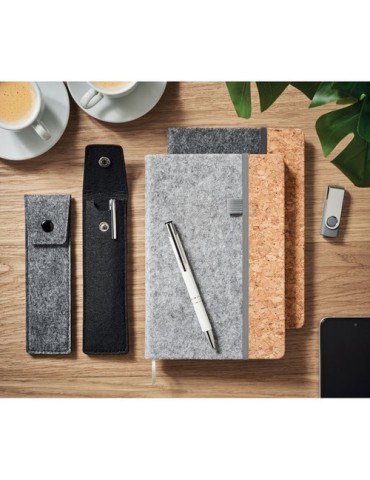 Etui à crayons en feutre  RPET personnalisé CENCIL Matières : PET recyclé Couleurs : gris livraison express 24h 48h