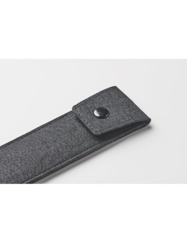 Etui à crayons en feutre  RPET personnalisé CENCIL Matières : PET recyclé Couleurs : noir cadeau collaborateur premium