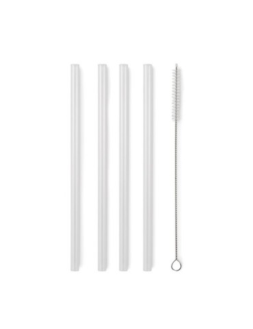 4 pailles réutilisables en verre s GLAW Matières : borosilicate Couleurs : bois 2
