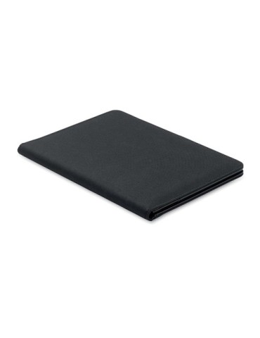 Conférencier  A5 300D RPET FOLIO Matières : PU Couleurs : noir cadeau entreprise pas cher