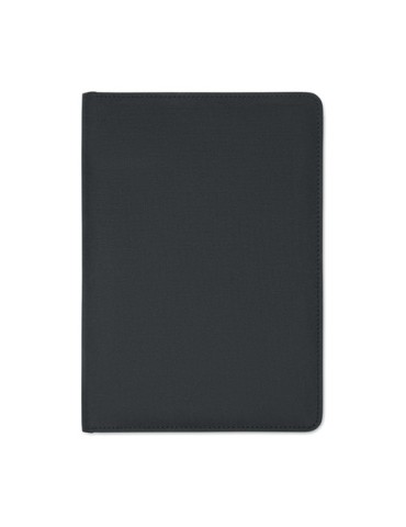 Conférencier  A5 300D RPET FOLIO Matières : PU Couleurs : noir goodies publicitaire événementiel