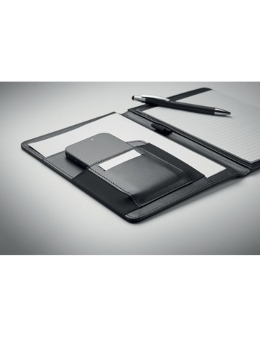 Conférencier  A5 300D RPET FOLIO Matières : PU Couleurs : noir livraison express 24h 48h