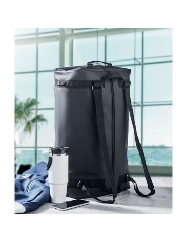Sac de voyage  en tarpaulin MOUNTAIN Matières : PVC Couleurs : noir marquage laser ultra précis