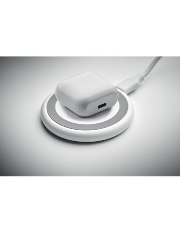 Chargeur sans fil  3 en 1 15W WERLIES Matières : ABS Couleurs : blanc objet publicitaire robuste