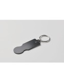 Porte-clés personnalisé avec jeton en métal - TOKLEY Matières : aluminium recyclé  Couleurs : noir livraison express 24h 48h