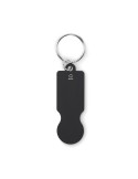 Porte-clés personnalisé avec jeton en métal - TOKLEY Matières : aluminium recyclé  Couleurs : noir cadeau collaborateur premium