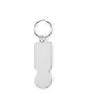 Porte-clés personnalisé avec jeton en métal - TOKLEY Matières : aluminium recyclé  Couleurs : argenté objet promotionnel éco-res