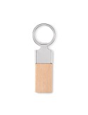 Porte-clés  en hévéa LLAVING Matières : bois Couleurs : bois personnalisable avec votre logo