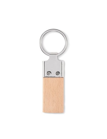 Porte-clés  en hévéa LLAVING Matières : bois Couleurs : bois cadeau entreprise pas cher