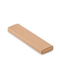 Set d'écriture  personnalisé en boîte en papier STOX Matières : bois Couleurs : beige personnalisable avec votre logo
