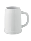 Chope de bière personnalisée 500 ml pas cher SUBLIER Matières : grès Couleurs : blanc