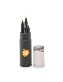 6 crayons de couleur personnalisables NEGRO Matières : papier Couleurs : noir cadeau entreprise pas cher