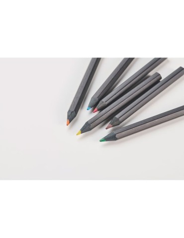 6 crayons de couleur personnalisables NEGRO Matières : papier Couleurs : noir impression haute définition
