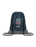 Sac à cordon personnalisable en PU RPET 2 tons LIBAG Matières : PET recyclé Couleurs : bleu marine livraison express 24h 48h