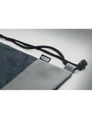 Sac à cordon personnalisable en PU RPET 2 tons LIBAG Matières : PET recyclé Couleurs : bleu marine cadeau collaborateur premium