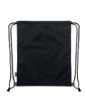 Sac à cordon personnalisable en PU RPET 2 tons LIBAG Matières : PET recyclé Couleurs : noir marquage laser ultra précis