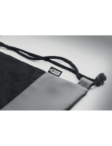 Sac à cordon personnalisable en PU RPET 2 tons LIBAG Matières : PET recyclé Couleurs : noir objet promotionnel éco-responsable