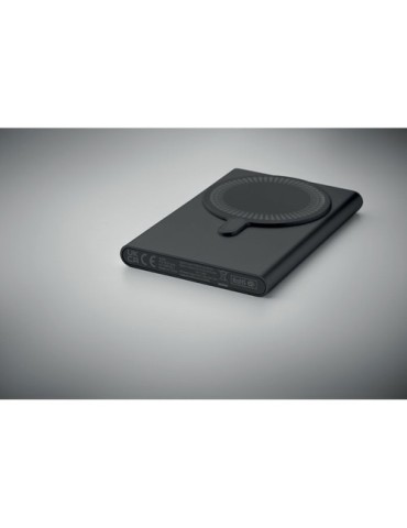 Chargeur sans fil personnalisable powerbank PAWTT Matières : aluminium recyclé  Couleurs : noir goodies publicitaire durable