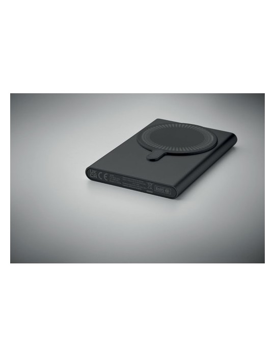 Chargeur sans fil personnalisable powerbank PAWTT Matières : aluminium recyclé  Couleurs : noir goodies publicitaire durable