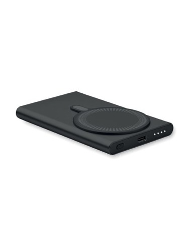 Chargeur sans fil personnalisable powerbank PAWTT Matières : aluminium recyclé  Couleurs : noir cadeau entreprise pas cher