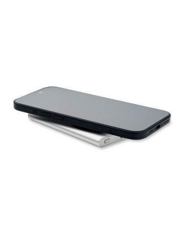 Chargeur sans fil personnalisable powerbank PAWTT Matières : aluminium recyclé  Couleurs : argenté mat livraison express 24h 48h