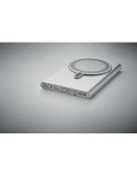 Chargeur sans fil personnalisable powerbank PAWTT Matières : aluminium recyclé  Couleurs : argenté mat cadeau collaborateur prem