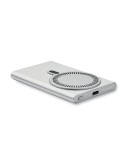 Chargeur sans fil personnalisable powerbank PAWTT Matières : aluminium recyclé  Couleurs : argenté mat impression logo haute qua