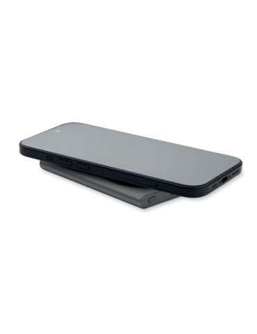 Chargeur sans fil personnalisable powerbank PAWTT Matières : aluminium recyclé  Couleurs : titane marquage laser ultra précis