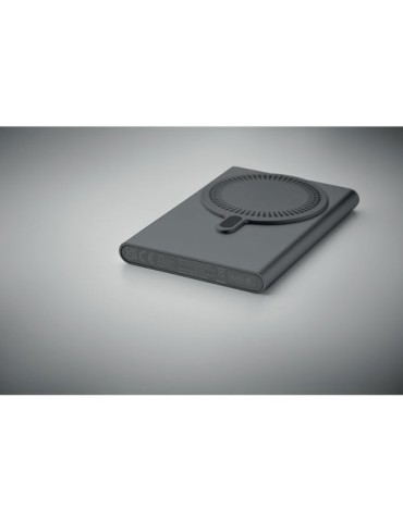 Chargeur sans fil personnalisable powerbank PAWTT Matières : aluminium recyclé  Couleurs : titane personnalisation rapide en Fra