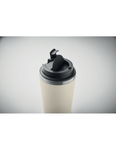 Gobelet en céramique personnalisé 350 ml BLERM Couleurs : beige Matières : acier inoxydable recyclé objet publicitaire robuste