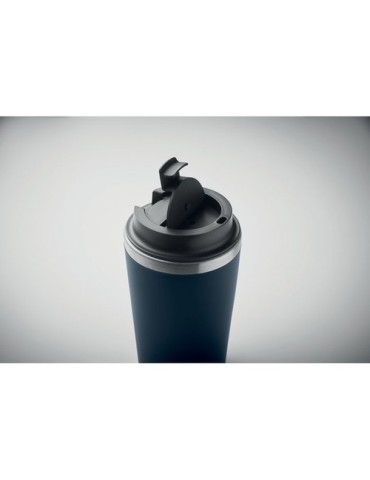 Gobelet en céramique personnalisé 350 ml BLERM Couleurs : bleu marine Matières : acier inoxydable recyclé marquage couleur éclat