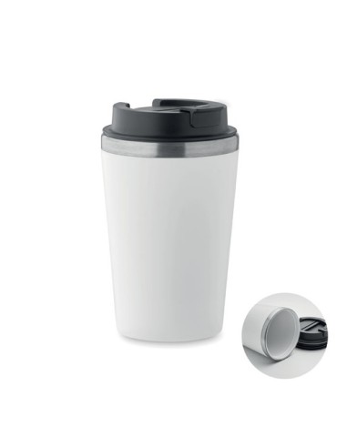 Gobelet en céramique personnalisé 350 ml BLERM Couleurs : blanc Matières : acier inoxydable recyclé personnalisable avec votre l