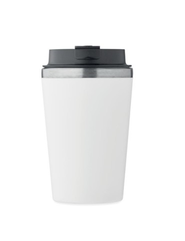 Gobelet en céramique personnalisé 350 ml BLERM Couleurs : blanc Matières : acier inoxydable recyclé livraison express 24h 48h