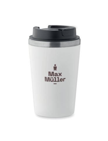 Gobelet en céramique personnalisé 350 ml BLERM Couleurs : blanc Matières : acier inoxydable recyclé impression logo haute qualit