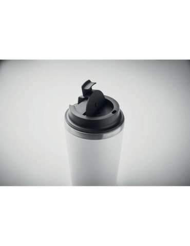 Gobelet en céramique personnalisé 350 ml BLERM Couleurs : blanc Matières : acier inoxydable recyclé goodies personnalisé en stoc