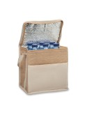 Sac isotherme personnalisé en toile et jute 3L - LONA Matières : jute Couleurs : beige personnalisable avec votre logo