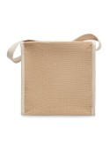 Sac isotherme personnalisé en toile et jute 3L - LONA Matières : jute Couleurs : beige impression haute définition