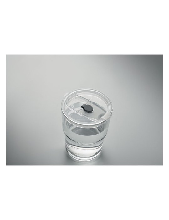 Gobelet verre et paille 400ml SIP