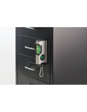 Mini niveau magnétique en alu personnalisable MAGNEL Matières : aluminium Couleurs : argenté cadeau entreprise pas cher