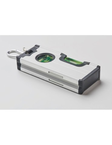 Mini niveau magnétique en alu personnalisable MAGNEL Matières : aluminium Couleurs : argenté marquage laser ultra précis