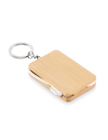 Porte-clés personnalisé et câble de charge  BUPOW Matières : bambou Couleurs : bois cadeau entreprise pas cher