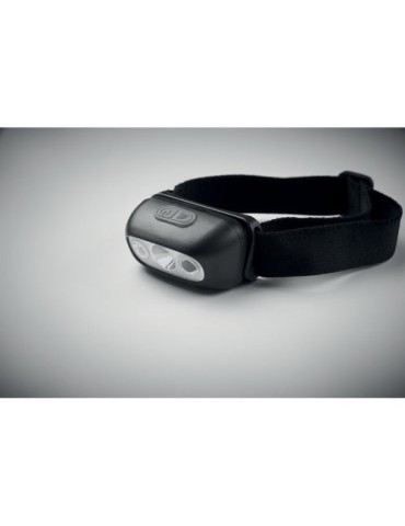 Lampe frontale LED rechargeable personnalisable ELYDEE Matières : ABS Couleurs : noir livraison express 24h 48h