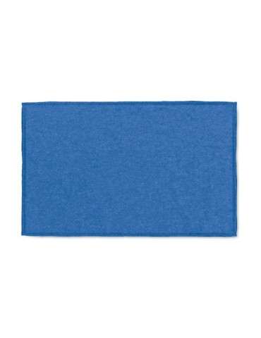 Couvertures de voyage 2 en 1 personnalisables et confortables COZY Matières : PET Couleurs : bleu objet promotionnel éco-respons