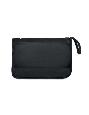 Couvertures de voyage 2 en 1 personnalisables et confortables COZY Matières : PET Couleurs : noir cadeau entreprise pas cher
