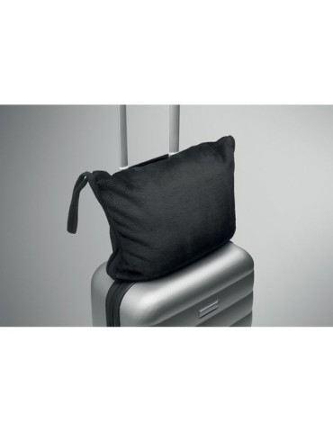 Couvertures de voyage 2 en 1 personnalisables et confortables COZY Matières : PET Couleurs : noir goodies entreprise design