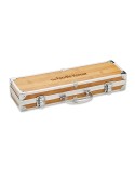 Ustensiles de BBQ personnalisables en acier inox - TOOLDERA Matières : acier inoxydable Couleurs : bois objet promotionnel éco-r