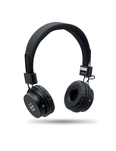 Casque sans fil pliable en ABS personnalisé TONE Matières : ABS Couleurs : noir livraison express 24h 48h