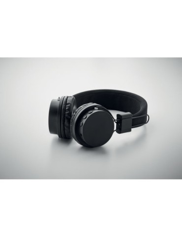 Casque sans fil pliable en ABS personnalisé TONE Matières : ABS Couleurs : noir objet promotionnel éco-responsable