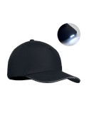 Casquette LED en coton 5 pans personnalisable LUZCAP Matières : coton Couleurs : noir